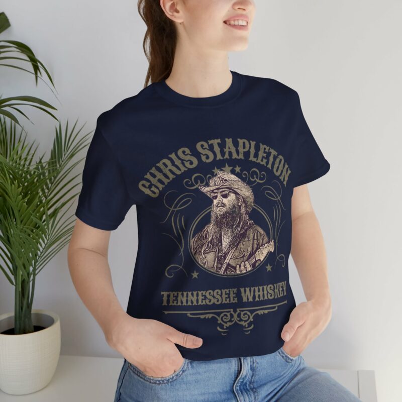 Chris Stapleton Tennessee Whiskey Unisex Jersey Short Sleeve T-Shirt. Outlaw Country Music T-shirt. Chris Stapleton Tee. - Image 4