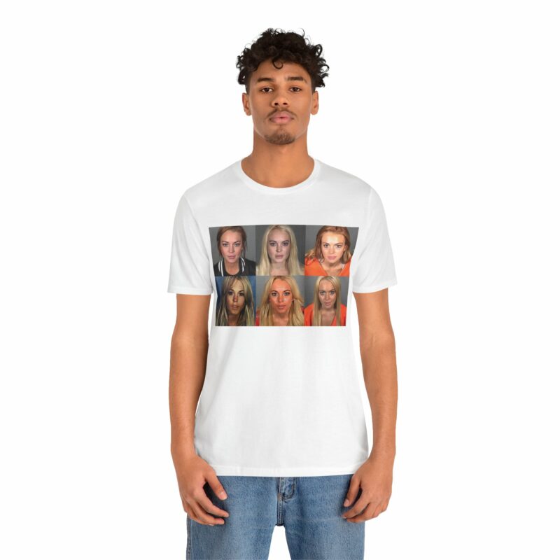 Lindsey Lohan Mugshot Gallery Unisex Softstyle T-Shirt - Image 2