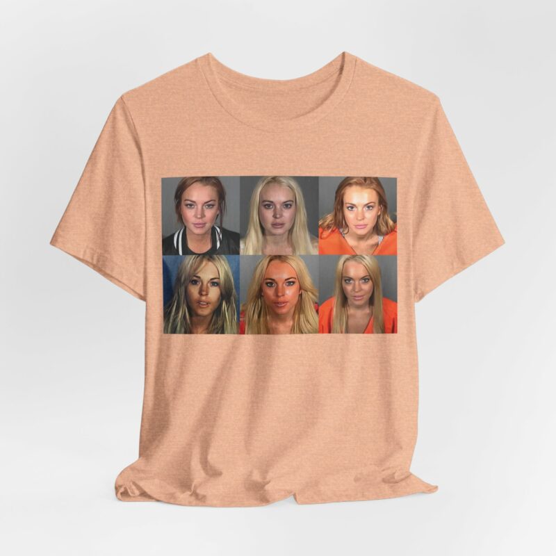 Lindsey Lohan Mugshot Gallery Unisex Softstyle T-Shirt - Image 8