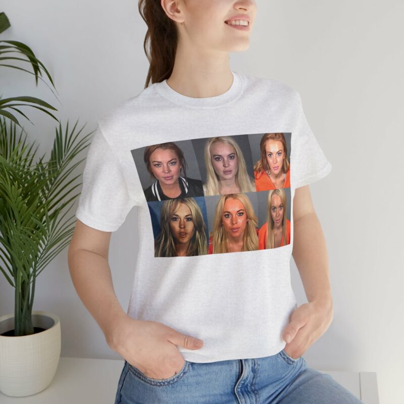 Lindsey Lohan Mugshot Gallery Unisex Softstyle T-Shirt - Image 5
