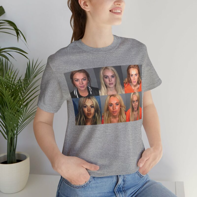 Lindsey Lohan Mugshot Gallery Unisex Softstyle T-Shirt - Image 9