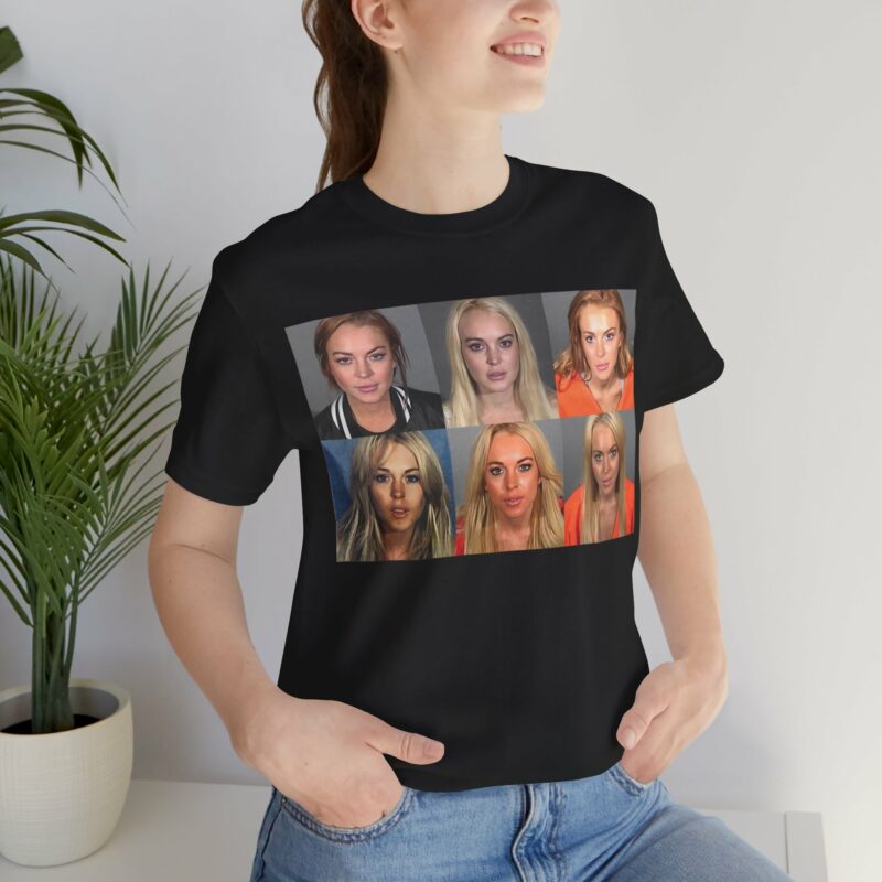 Lindsey Lohan Mugshot Gallery Unisex Softstyle T-Shirt - Image 6