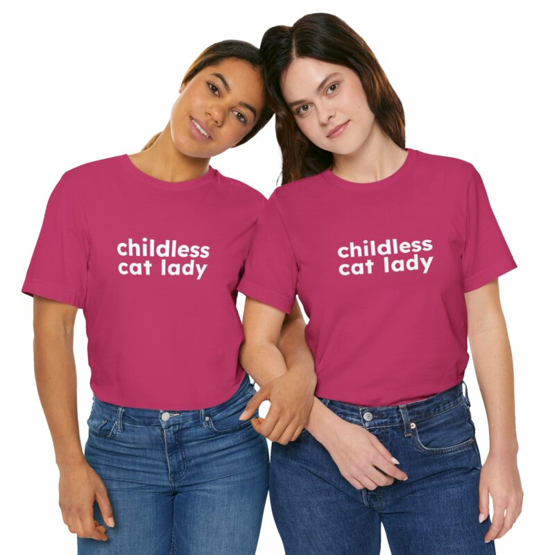 Childless Cat Lady T-shirt. Kamala Harris 2024 Unisex Jersey Tee. Kamala Harris Gift Idea. - Image 10