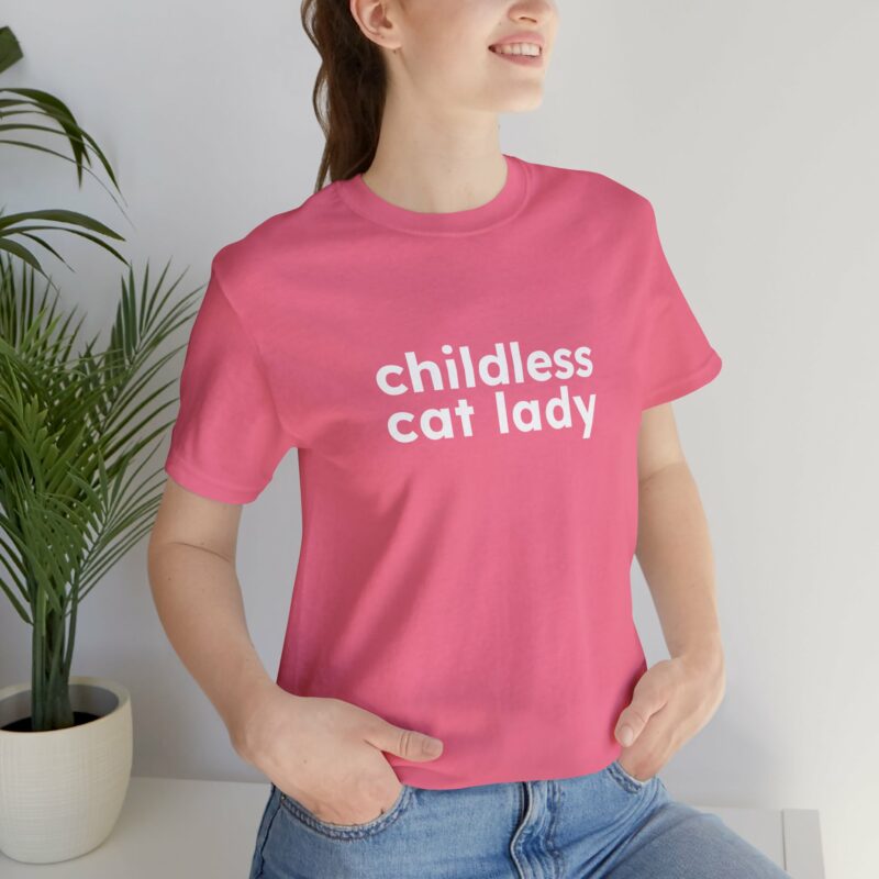 Childless Cat Lady T-shirt. Kamala Harris 2024 Unisex Jersey Tee. Kamala Harris Gift Idea. - Image 8
