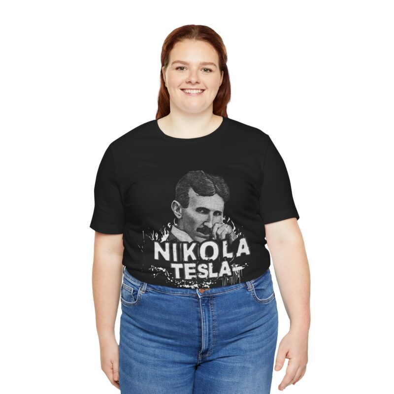 Nikola Tesla Unisex Jersey Short Sleeve Tee. Street Style Tesla T-shirt. Science Tee. - Image 16