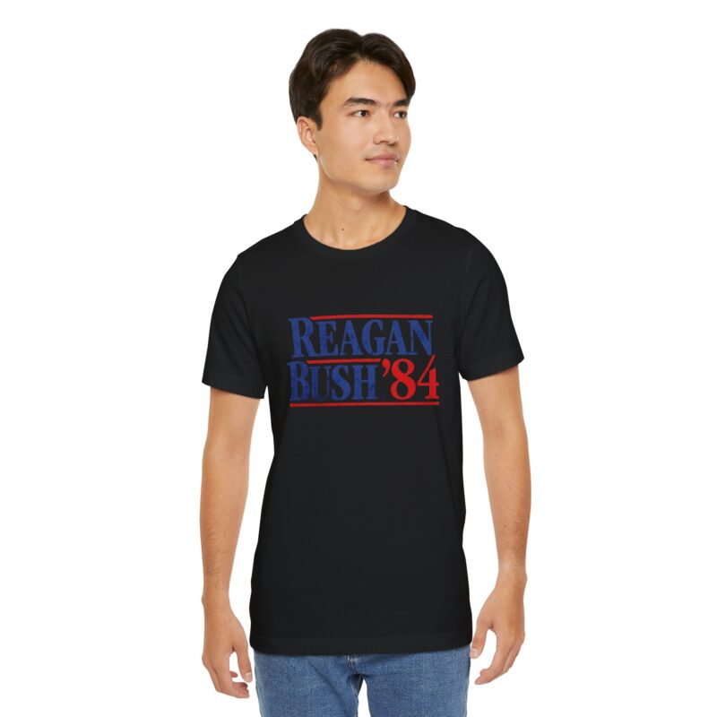Regan and Bush 84 Campaign Style Unisex T-Shirt - Image 49