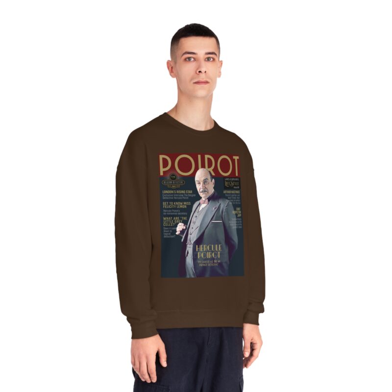 Hercule Poirot Magazine Cover Style Unisex Sweatshirt - Image 7