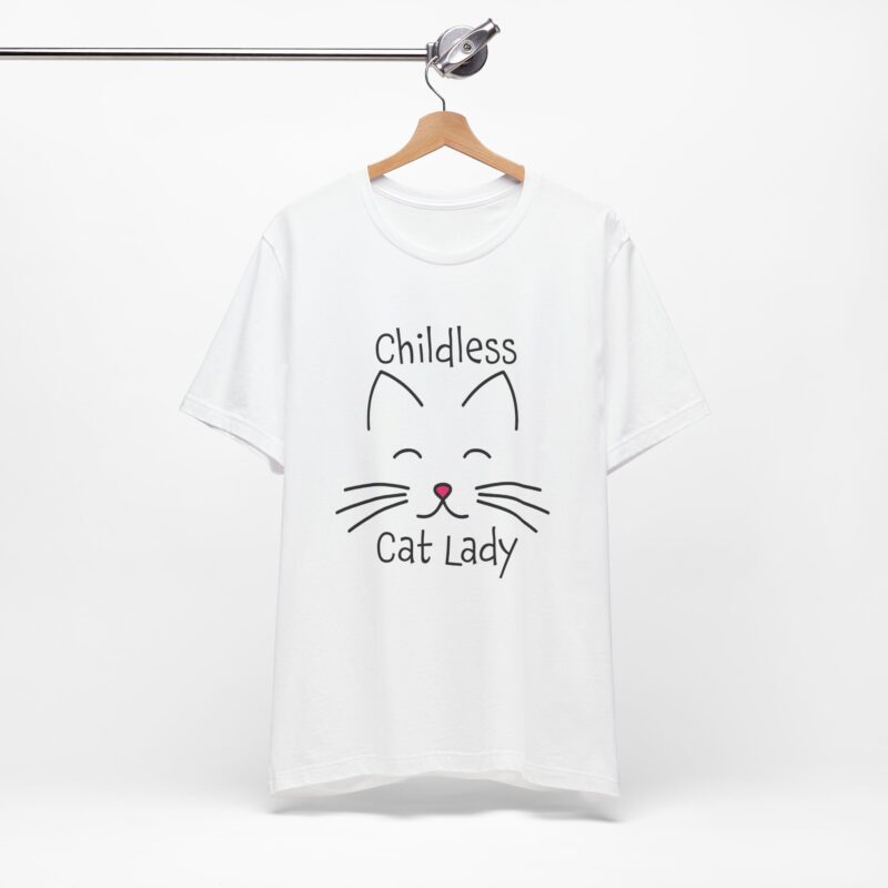 Cat Face Kamala Harris Childless Cat Lady Unisex Tee, Cat Lover Shirt, Women's Graphic Tshirt, Funny Political Shirt, Feminist Tee - Image 8