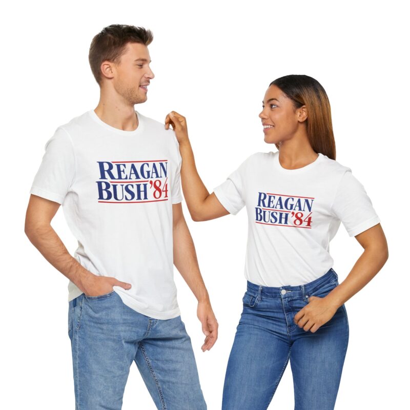 Regan and Bush 84 Campaign Style Unisex T-Shirt - Image 25