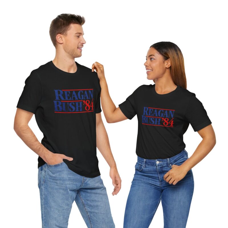 Regan and Bush 84 Campaign Style Unisex T-Shirt - Image 54