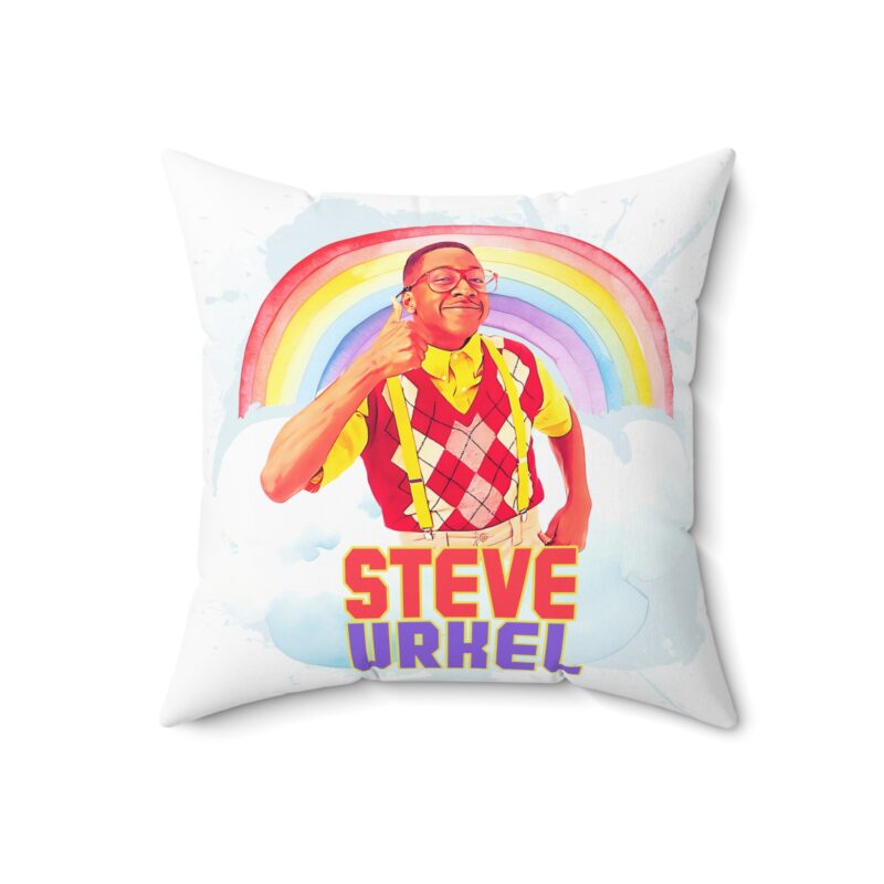 Steve Urkel Spun Polyester Square Pillow. Nostalgia 90s TV Show Pillow. Family Matters Pillow.