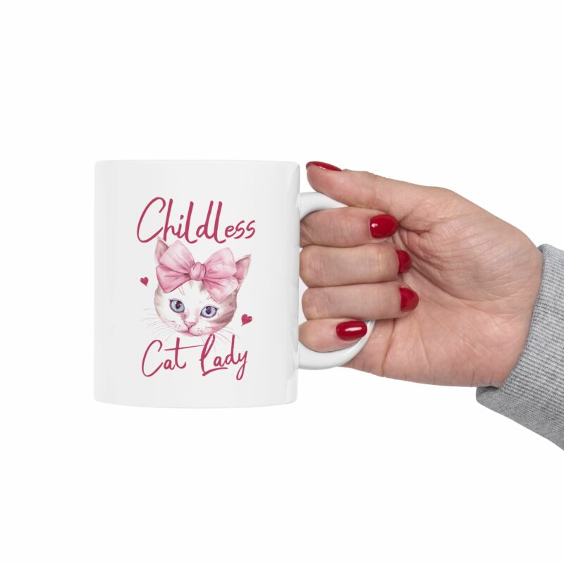 Childless Cat Lady Coffee Mug - Funny Cat Lover Gift - BPA and Lead-Free Ceramic Mug - 11oz , 15oz - - Image 13