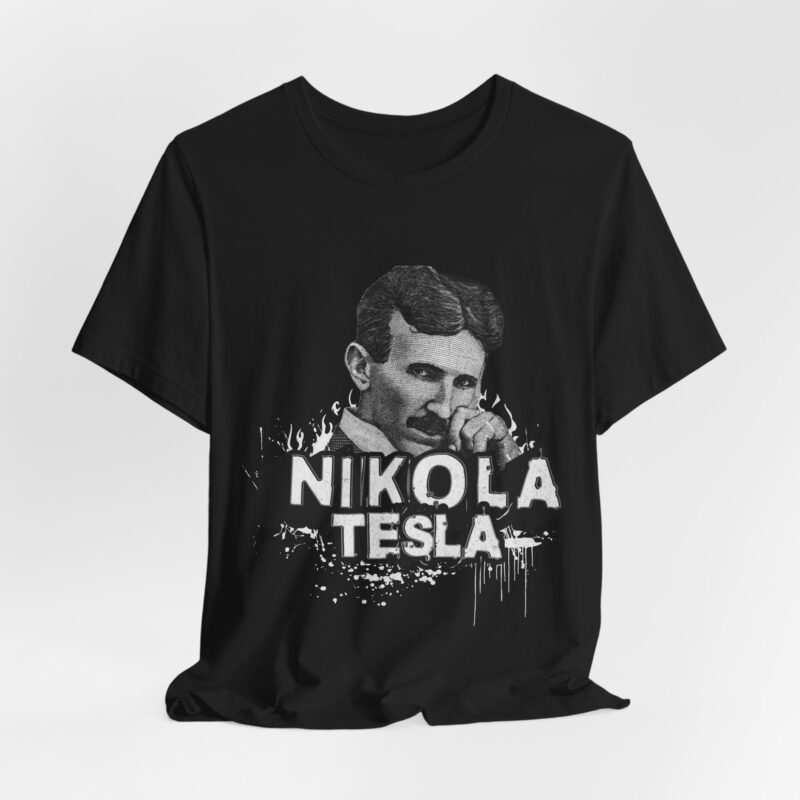 Nikola Tesla Unisex Jersey Short Sleeve Tee. Street Style Tesla T-shirt. Science Tee. - Image 7
