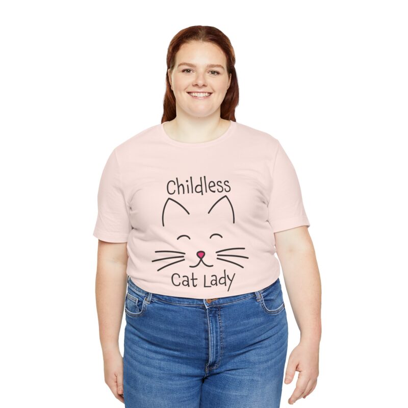 Cat Face Kamala Harris Childless Cat Lady Unisex Tee, Cat Lover Shirt, Women's Graphic Tshirt, Funny Political Shirt, Feminist Tee - Image 45
