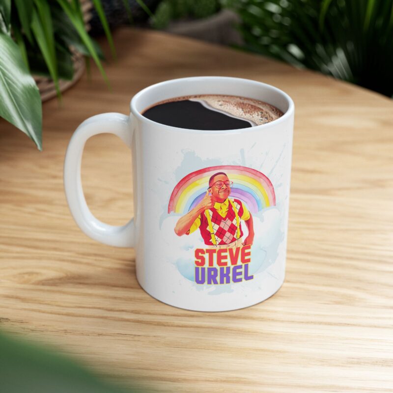Rainbow Steve Urkel Coffee Mug. Family Matters Urkel Thumbs Up Mug. - Image 10