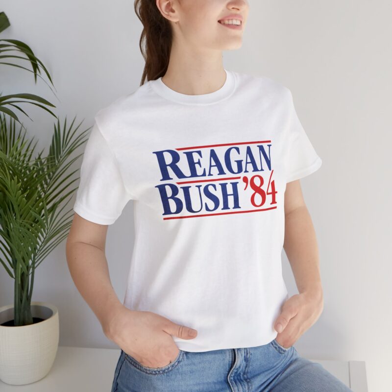 Regan and Bush 84 Campaign Style Unisex T-Shirt - Image 24