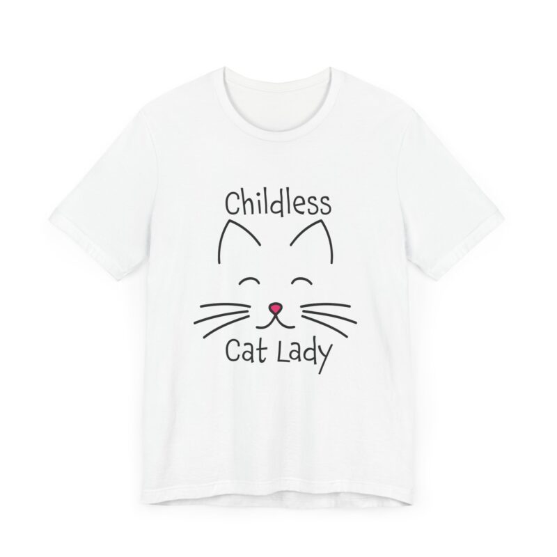 Cat Face Kamala Harris Childless Cat Lady Unisex Tee, Cat Lover Shirt, Women's Graphic Tshirt, Funny Political Shirt, Feminist Tee - Image 4