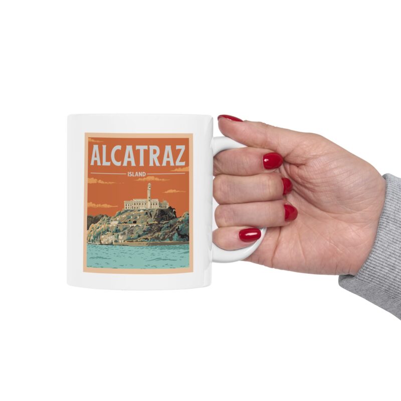 Alcatraz Island Poster Style Ceramic Mug, (11oz, 15oz) - Image 13