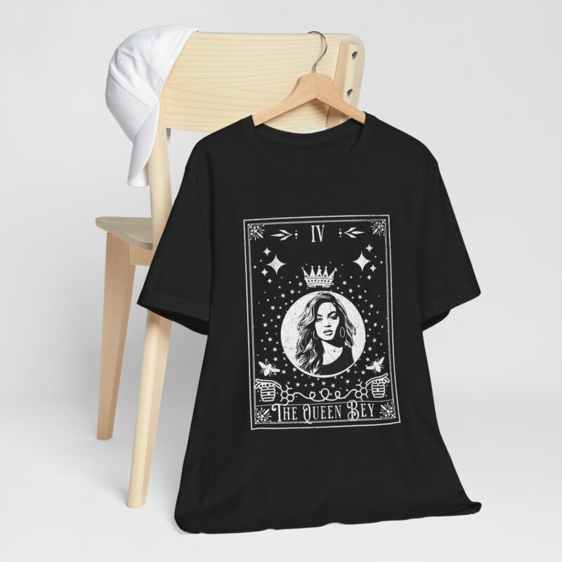 The Queen Bey: Beyonce Black and White Beyhive Unisex Bella and Canvas T-shirt - Image 6