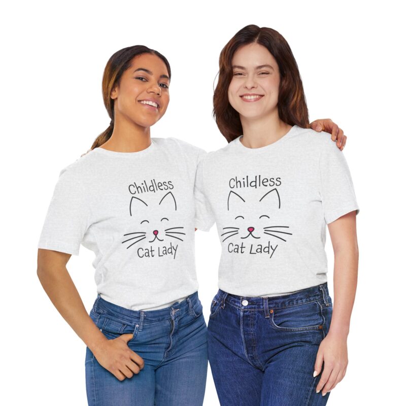 Cat Face Kamala Harris Childless Cat Lady Unisex Tee, Cat Lover Shirt, Women's Graphic Tshirt, Funny Political Shirt, Feminist Tee - Image 85