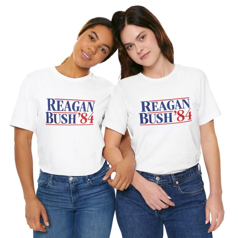 Regan and Bush 84 Campaign Style Unisex T-Shirt - Image 26