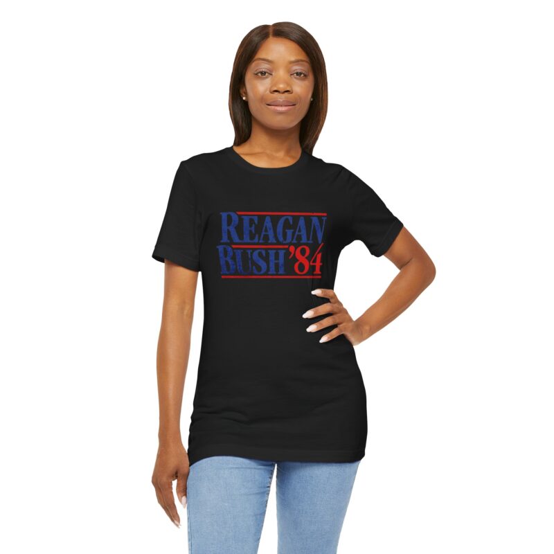 Regan and Bush 84 Campaign Style Unisex T-Shirt - Image 51