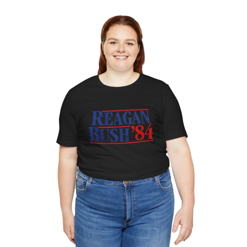 Regan and Bush 84 Campaign Style Unisex T-Shirt - Image 44