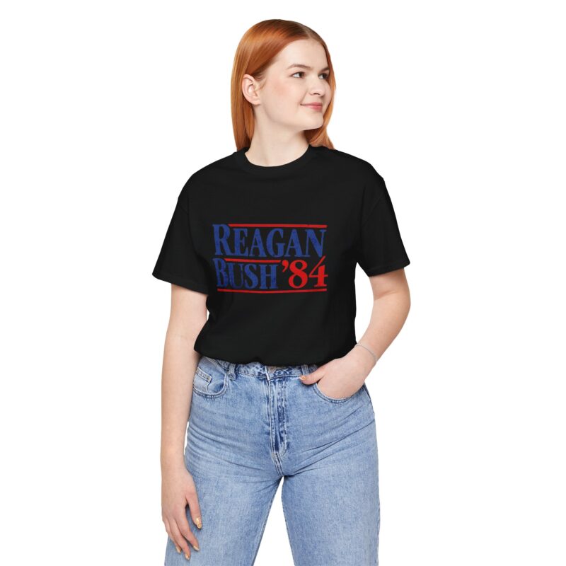 Regan and Bush 84 Campaign Style Unisex T-Shirt - Image 47