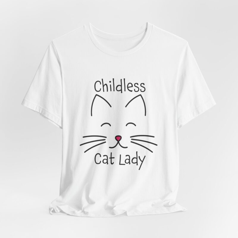 Cat Face Kamala Harris Childless Cat Lady Unisex Tee, Cat Lover Shirt, Women's Graphic Tshirt, Funny Political Shirt, Feminist Tee - Image 7