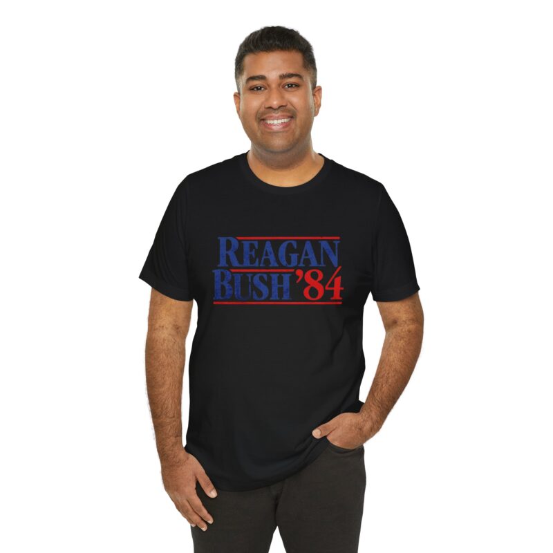 Regan and Bush 84 Campaign Style Unisex T-Shirt - Image 45