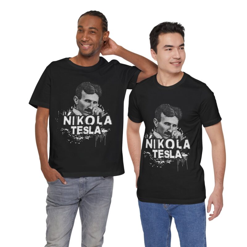Nikola Tesla Unisex Jersey Short Sleeve Tee. Street Style Tesla T-shirt. Science Tee. - Image 28