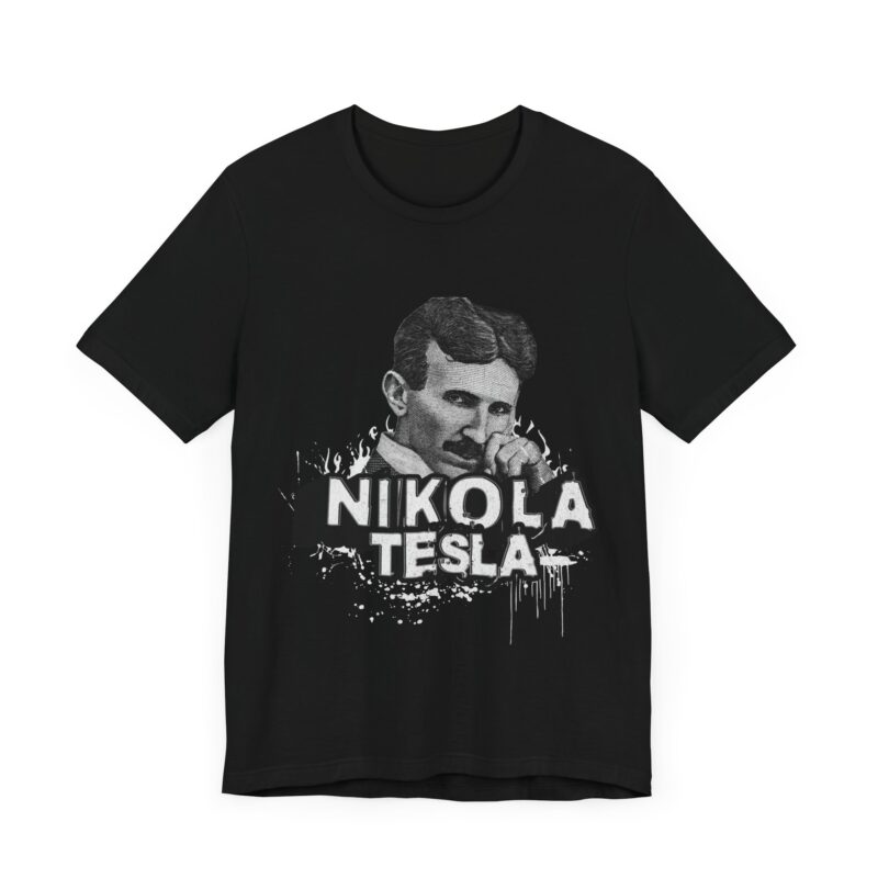Nikola Tesla Unisex Jersey Short Sleeve Tee. Street Style Tesla T-shirt. Science Tee. - Image 4