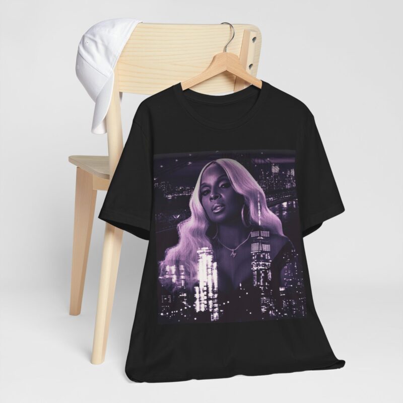 Mary J. Blige Unisex T-Shirt Concert T-shirt.  Mary J. Blige Purple And Black Tour Shirt Without Text - Image 4
