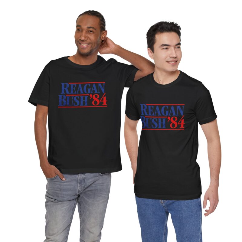 Regan and Bush 84 Campaign Style Unisex T-Shirt - Image 57