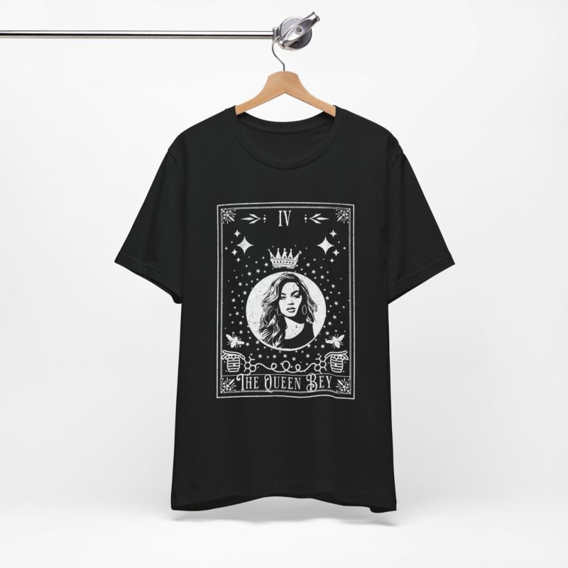 The Queen Bey: Beyonce Black and White Beyhive Unisex Bella and Canvas T-shirt - Image 5