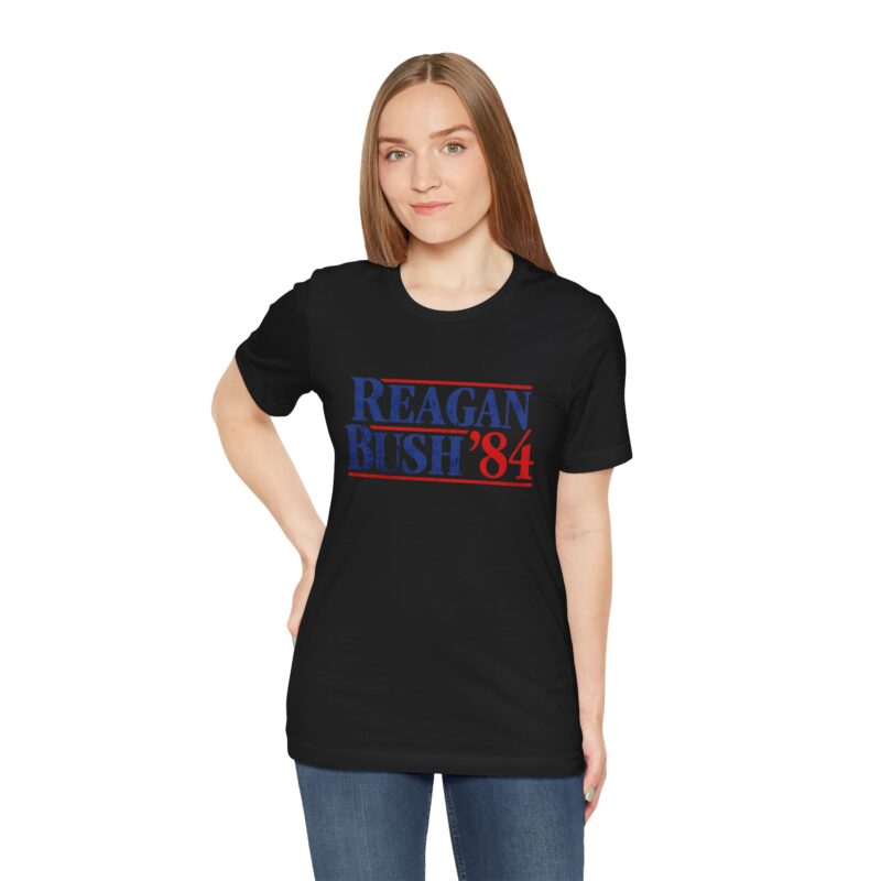 Regan and Bush 84 Campaign Style Unisex T-Shirt - Image 42
