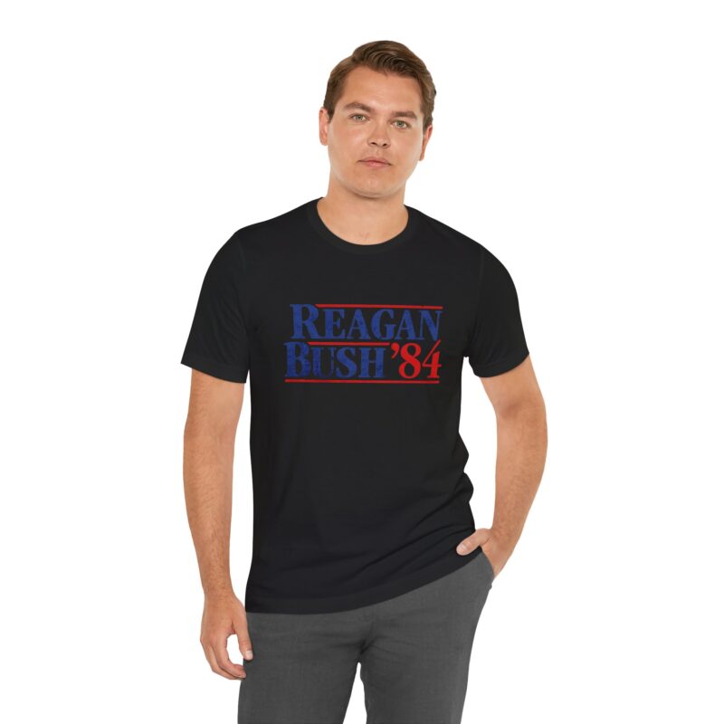 Regan and Bush 84 Campaign Style Unisex T-Shirt - Image 43