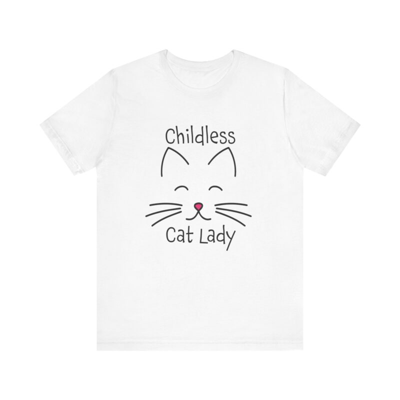 Cat Face Kamala Harris Childless Cat Lady Unisex Tee, Cat Lover Shirt, Women's Graphic Tshirt, Funny Political Shirt, Feminist Tee - Image 2