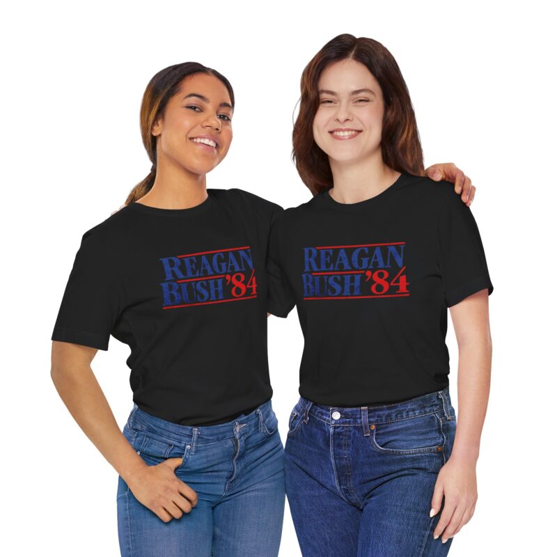 Regan and Bush 84 Campaign Style Unisex T-Shirt - Image 56