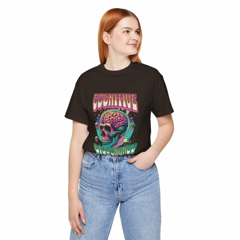 Cognitive Dissonance is a Hell of a Drug | Retro Psychedelic Style Bella + Canvas T-Shirt | Funny Trippy Unisex Sizes S-3XL - Image 47