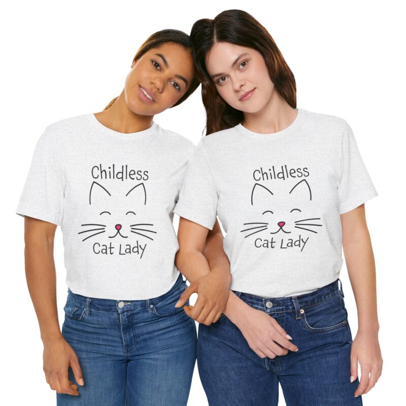 Cat Face Kamala Harris Childless Cat Lady Unisex Tee, Cat Lover Shirt, Women's Graphic Tshirt, Funny Political Shirt, Feminist Tee - Image 84
