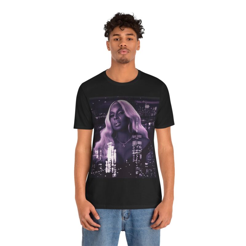 Mary J. Blige Unisex T-Shirt Concert T-shirt.  Mary J. Blige Purple And Black Tour Shirt Without Text - Image 5