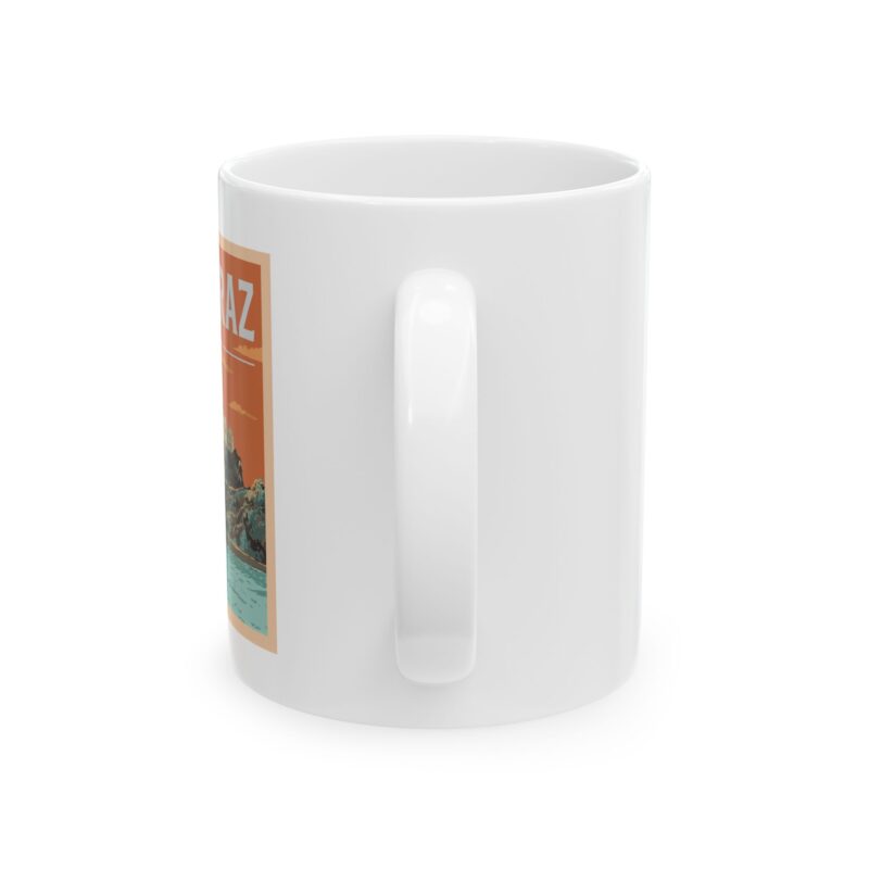 Alcatraz Island Poster Style Ceramic Mug, (11oz, 15oz) - Image 3