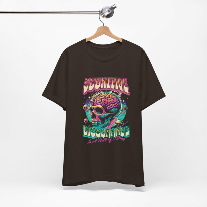Cognitive Dissonance is a Hell of a Drug | Retro Psychedelic Style Bella + Canvas T-Shirt | Funny Trippy Unisex Sizes S-3XL - Image 36