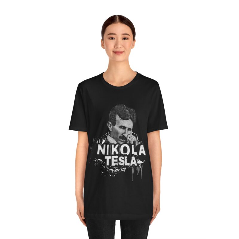 Nikola Tesla Unisex Jersey Short Sleeve Tee. Street Style Tesla T-shirt. Science Tee. - Image 12
