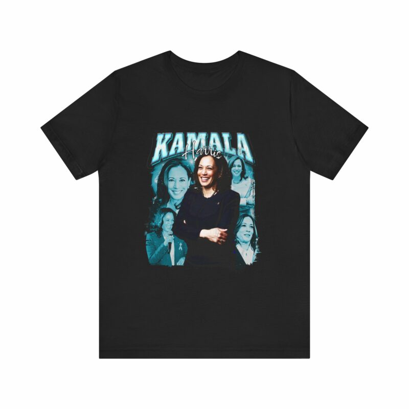 Kamala Harris Bootleg Style T-Shirt - Bella + Canvas Unisex Tee Democrat Blue Color Graphic