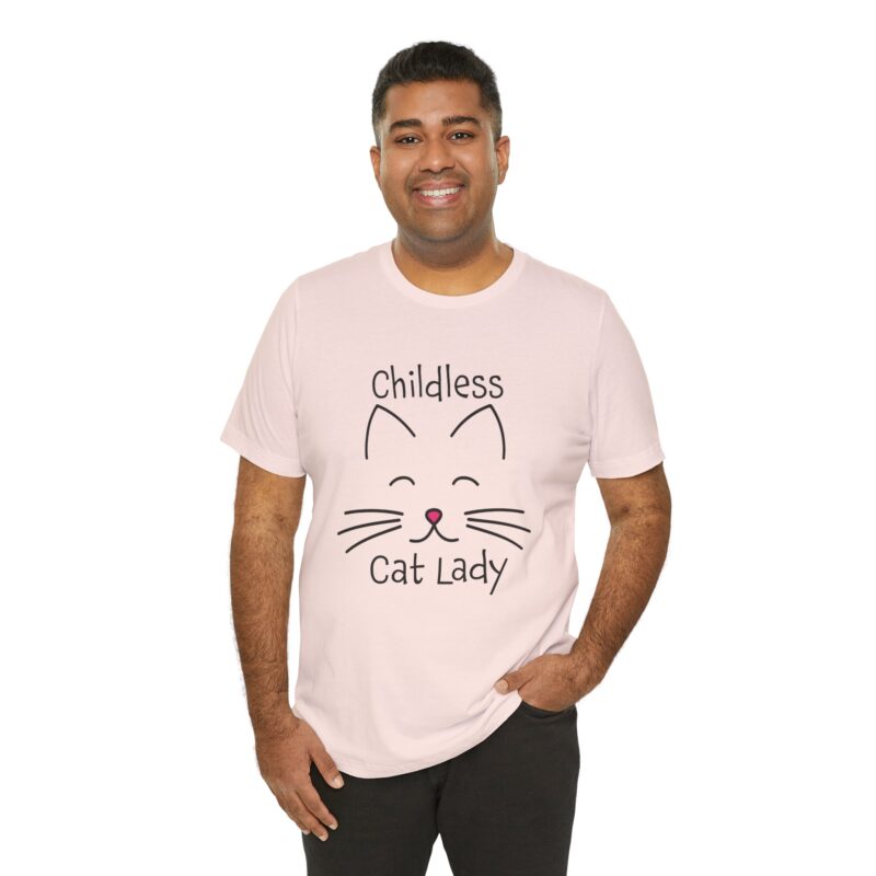 Cat Face Kamala Harris Childless Cat Lady Unisex Tee, Cat Lover Shirt, Women's Graphic Tshirt, Funny Political Shirt, Feminist Tee - Image 46