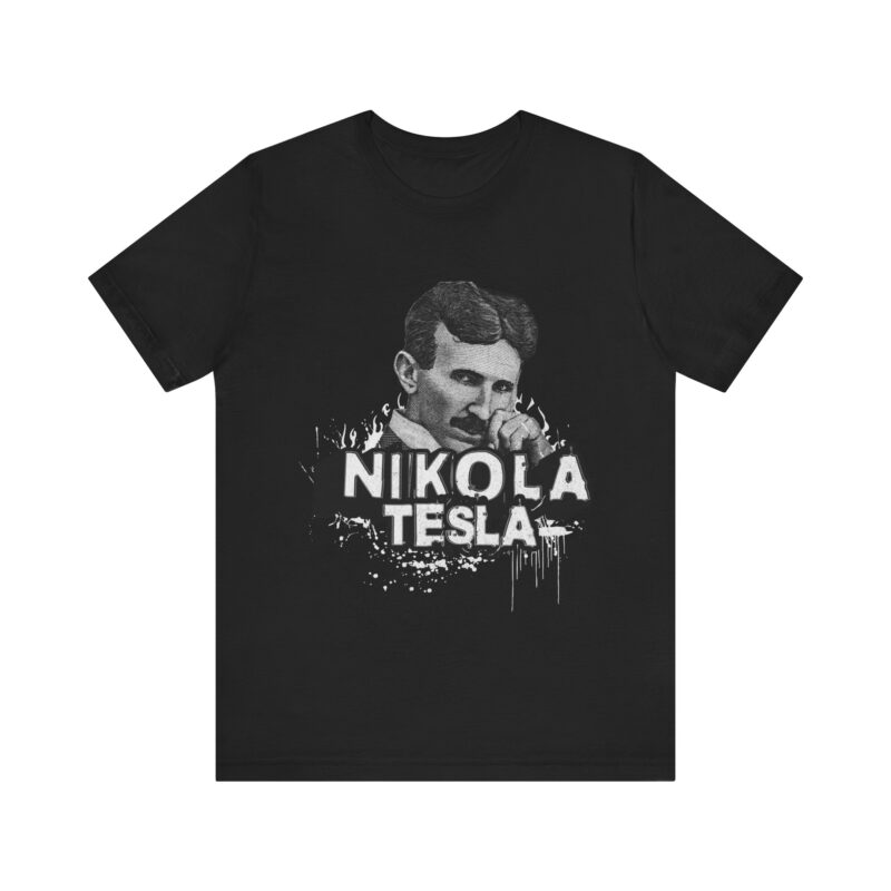 Nikola Tesla Unisex Jersey Short Sleeve Tee. Street Style Tesla T-shirt. Science Tee. - Image 2