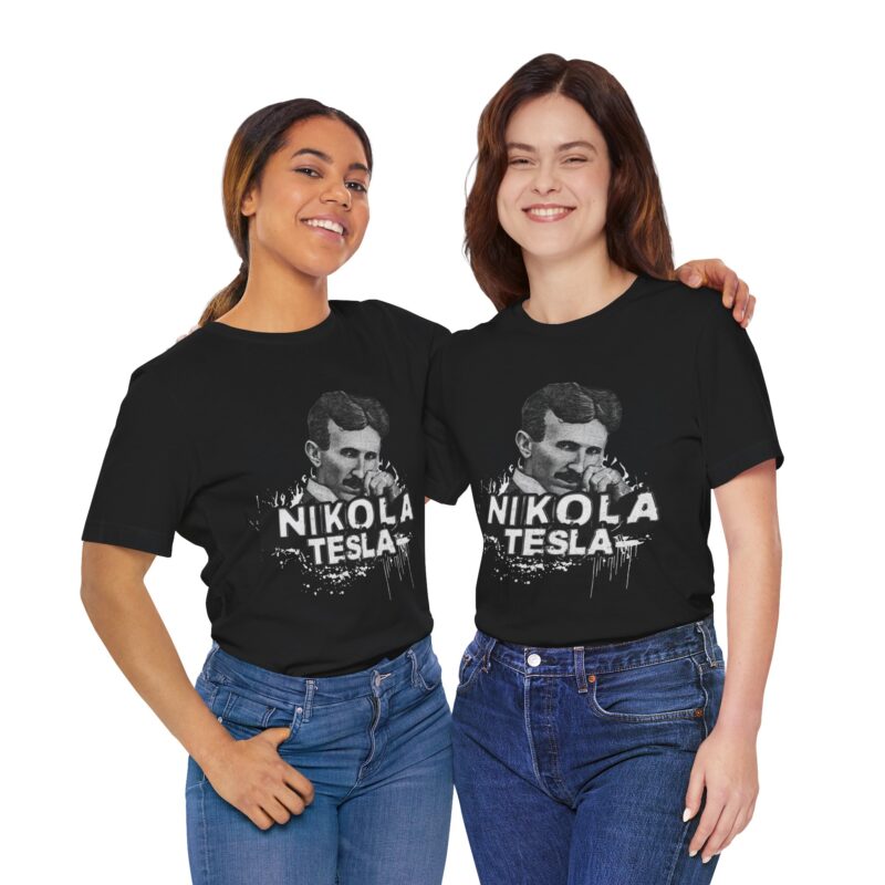 Nikola Tesla Unisex Jersey Short Sleeve Tee. Street Style Tesla T-shirt. Science Tee. - Image 27