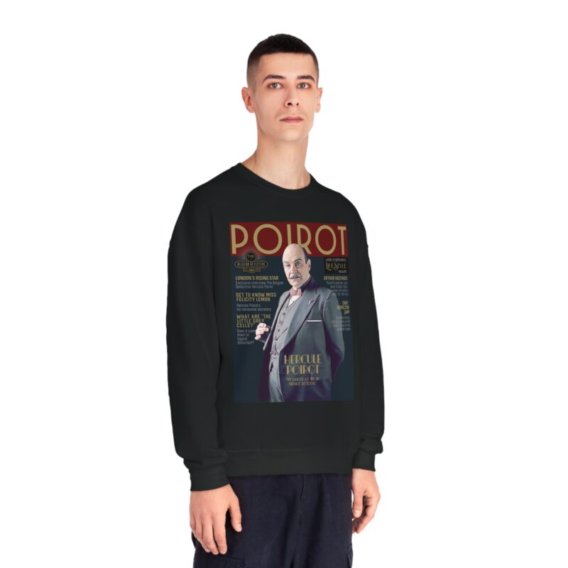 Hercule Poirot Magazine Cover Style Unisex Sweatshirt - Image 5